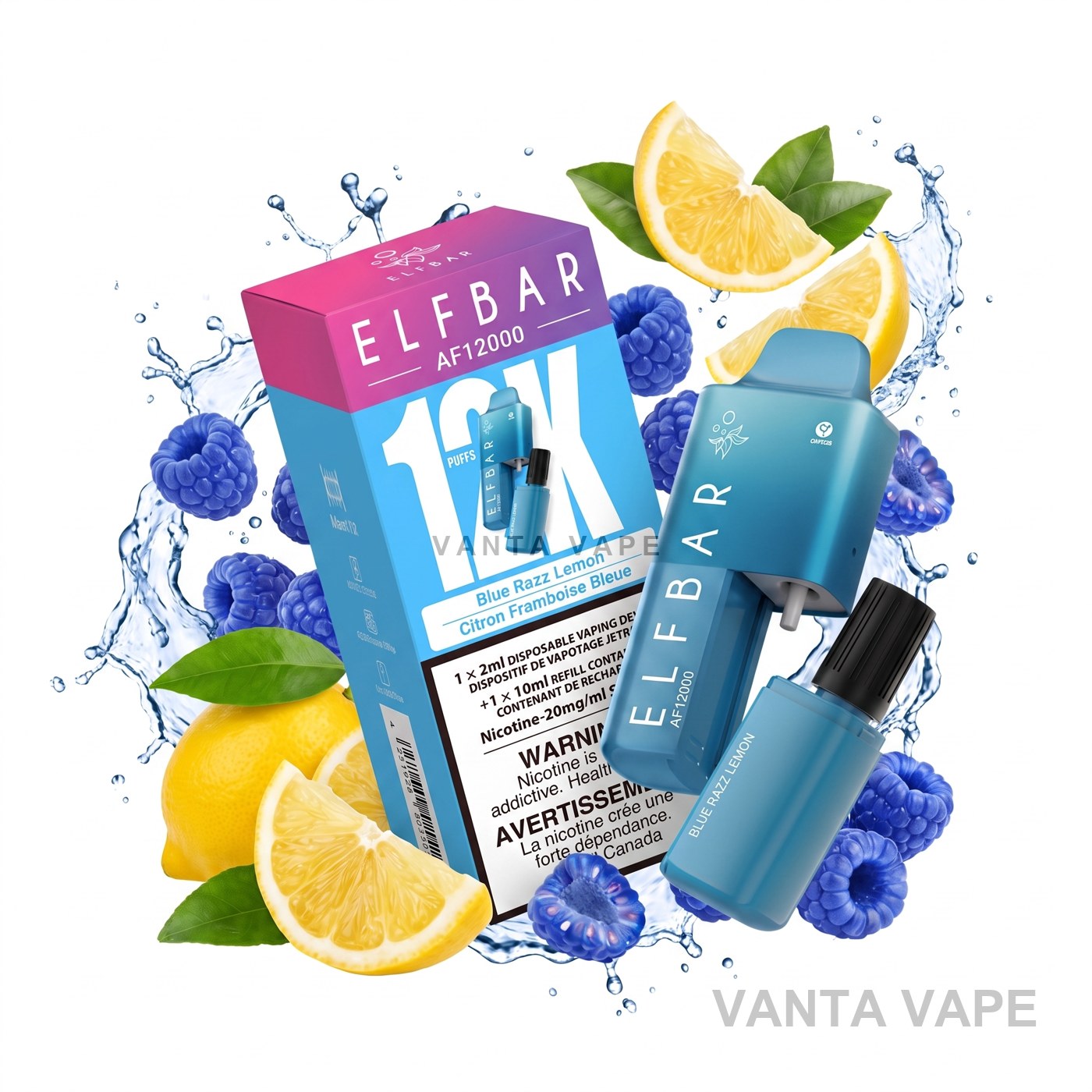 BLUE RAZZ LEMON ELF BAR AF12000