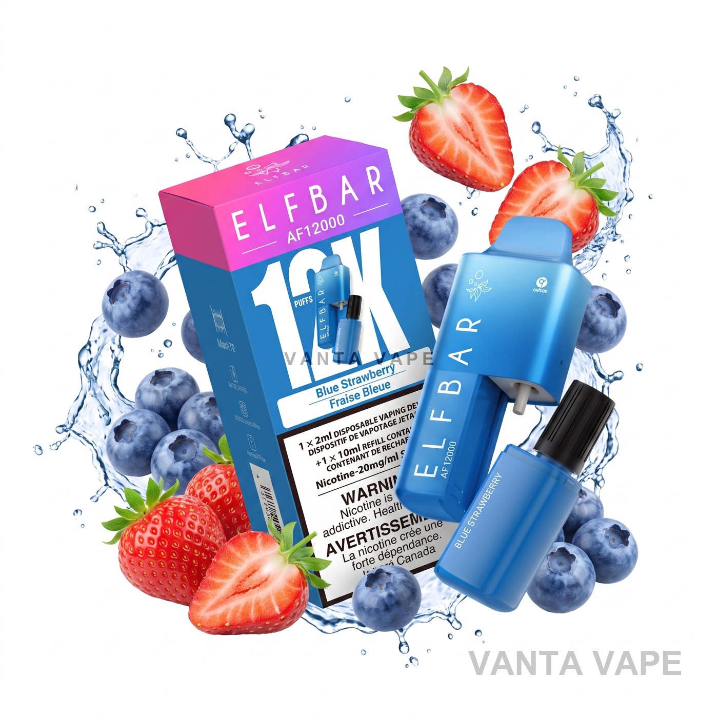 BLUE STRAWBERRY ELF BAR AF12000