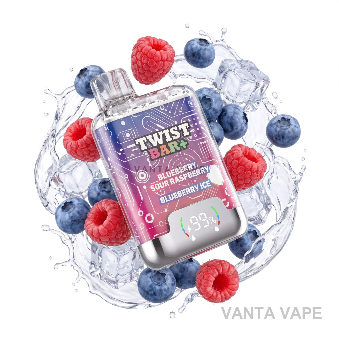 BLUEBERRY SOUR RASPBERRY + BLUEBERRY ICE TWIST BAR+