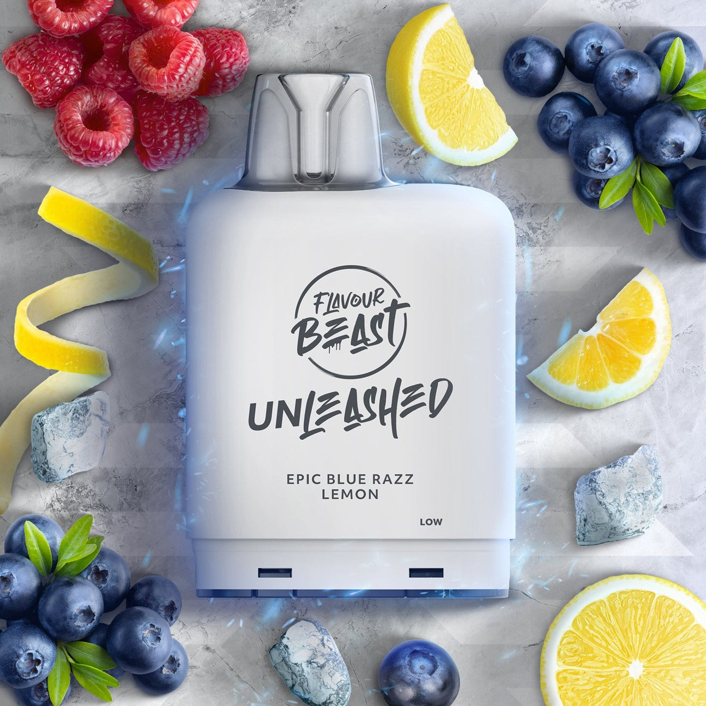 EPIC BLUE RAZZ LEMON LEVEL X UNLEASHED BOOST G2 32K POD