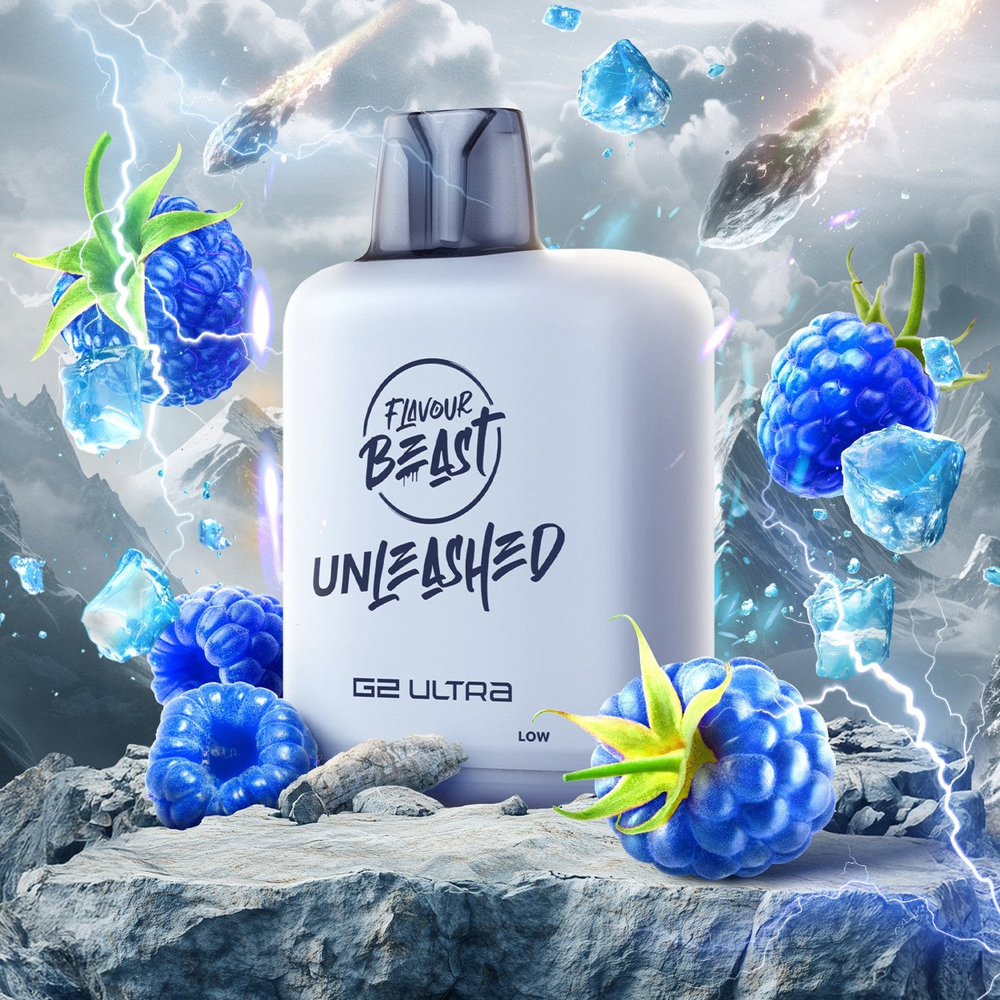 EPIC BLUE RAZZ LEVEL X UNLEASHED G2 ULTRA 50K POD