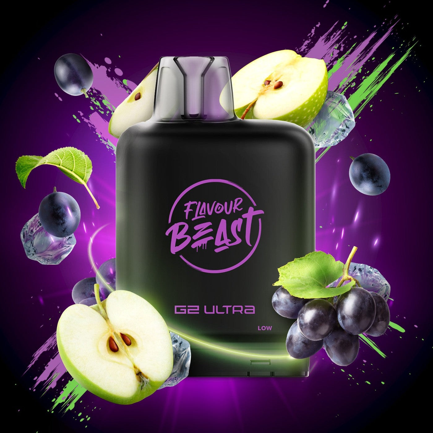 GRAPPLIN’ GRAPE SOUR APPLE ICED LEVEL X G2 ULTRA 50K POD