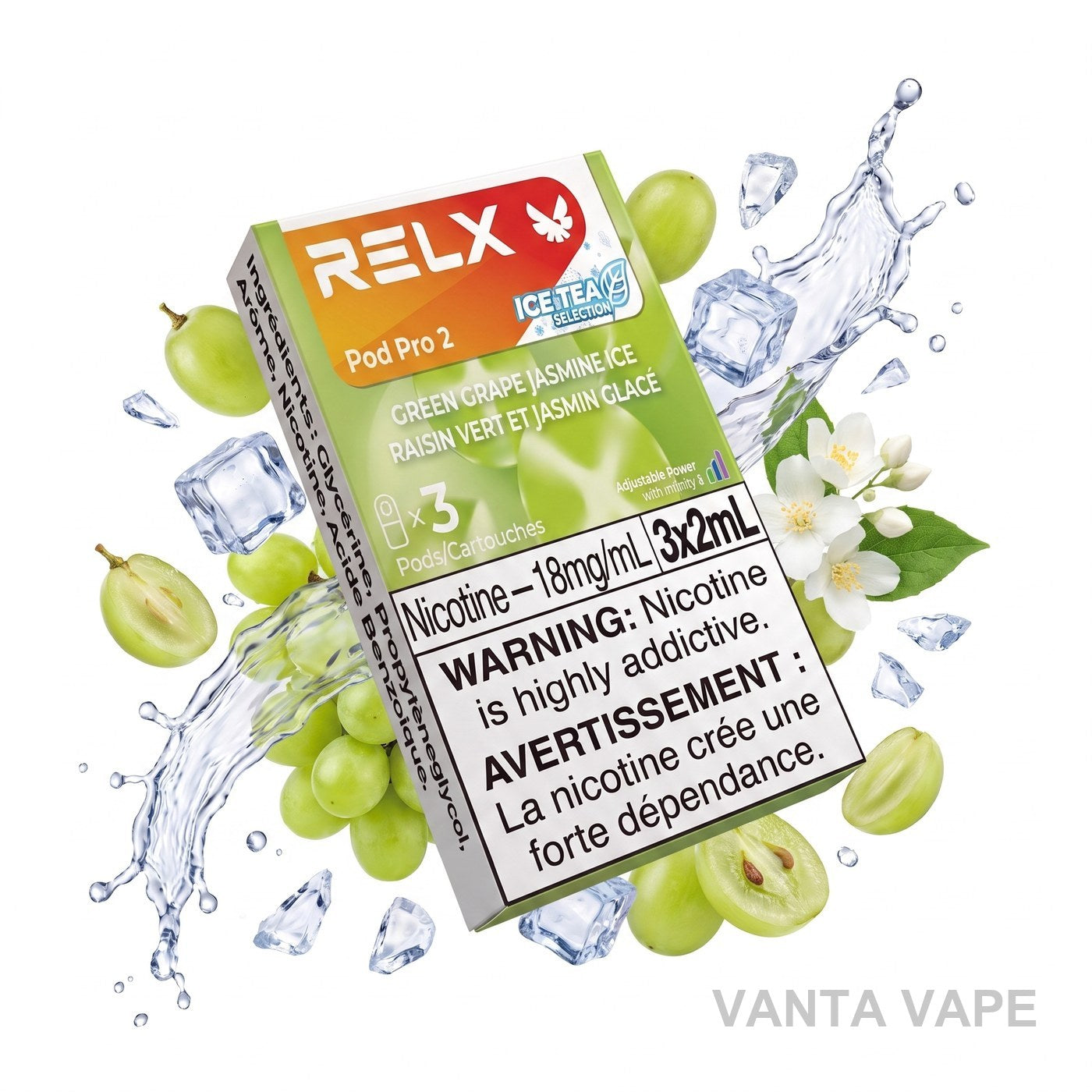GREEN GRAPE JASMINE ICE RELX PRO 2 POD PACK