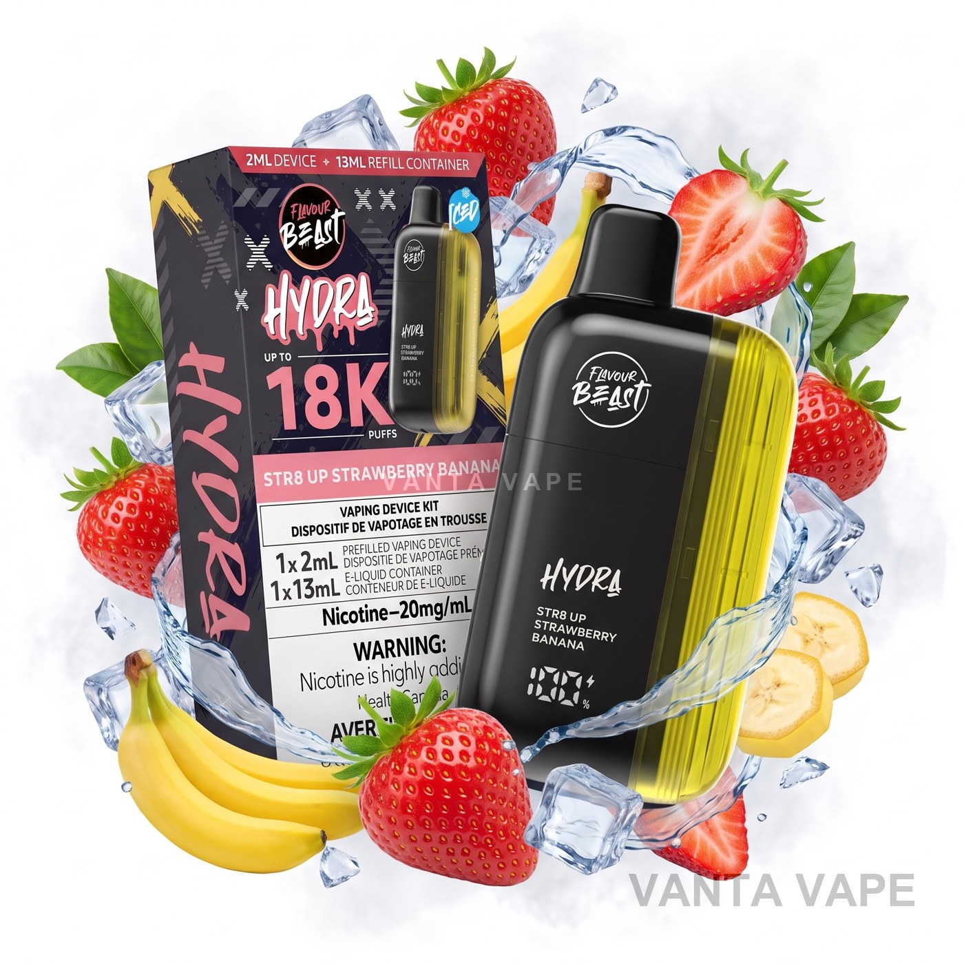 STR8 UP STRAWBERRY BANANA FLAVOUR BEAST HYDRA