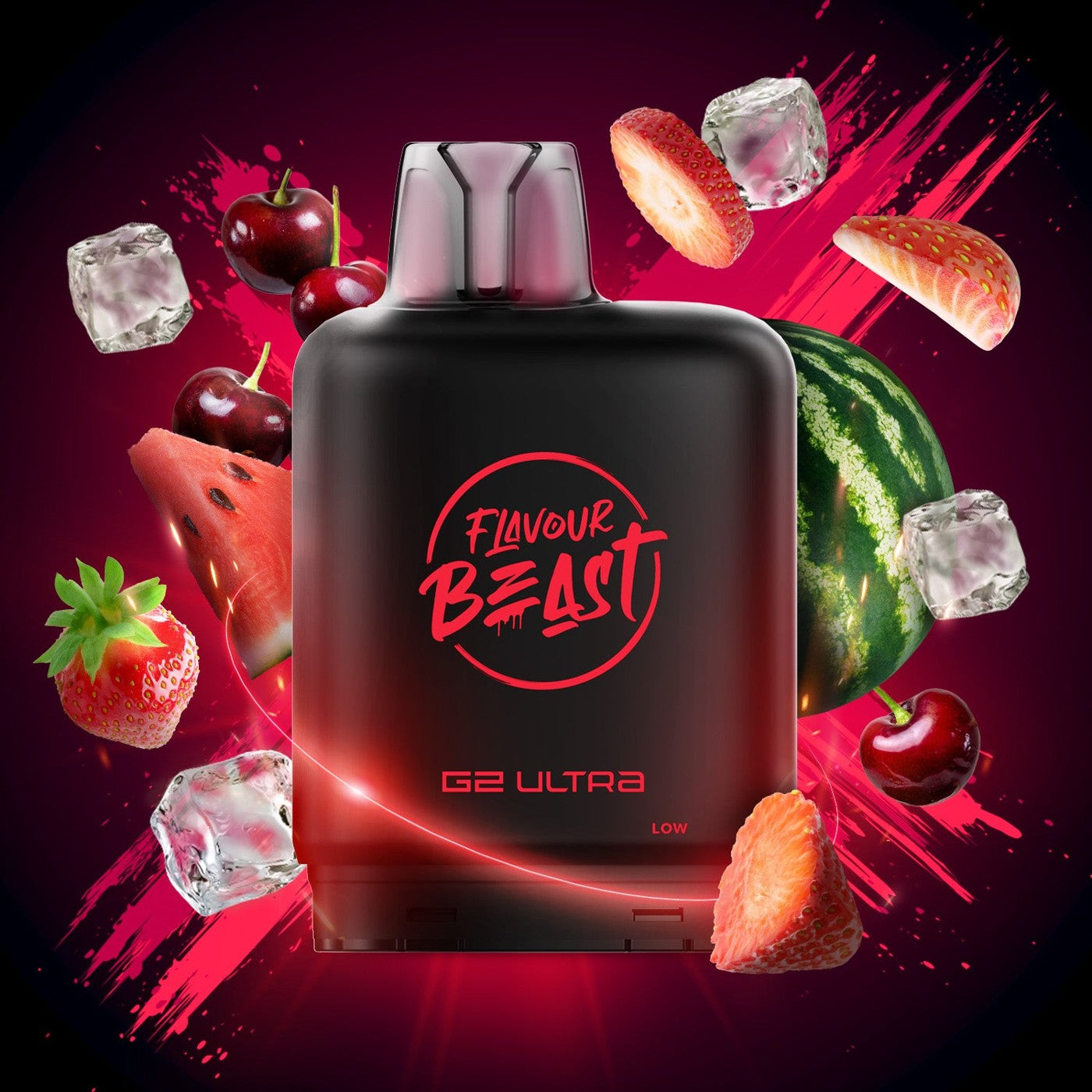 STRAWBERRY CHERRY WATERMELON (ICED) LEVEL X G2 ULTRA 50K POD