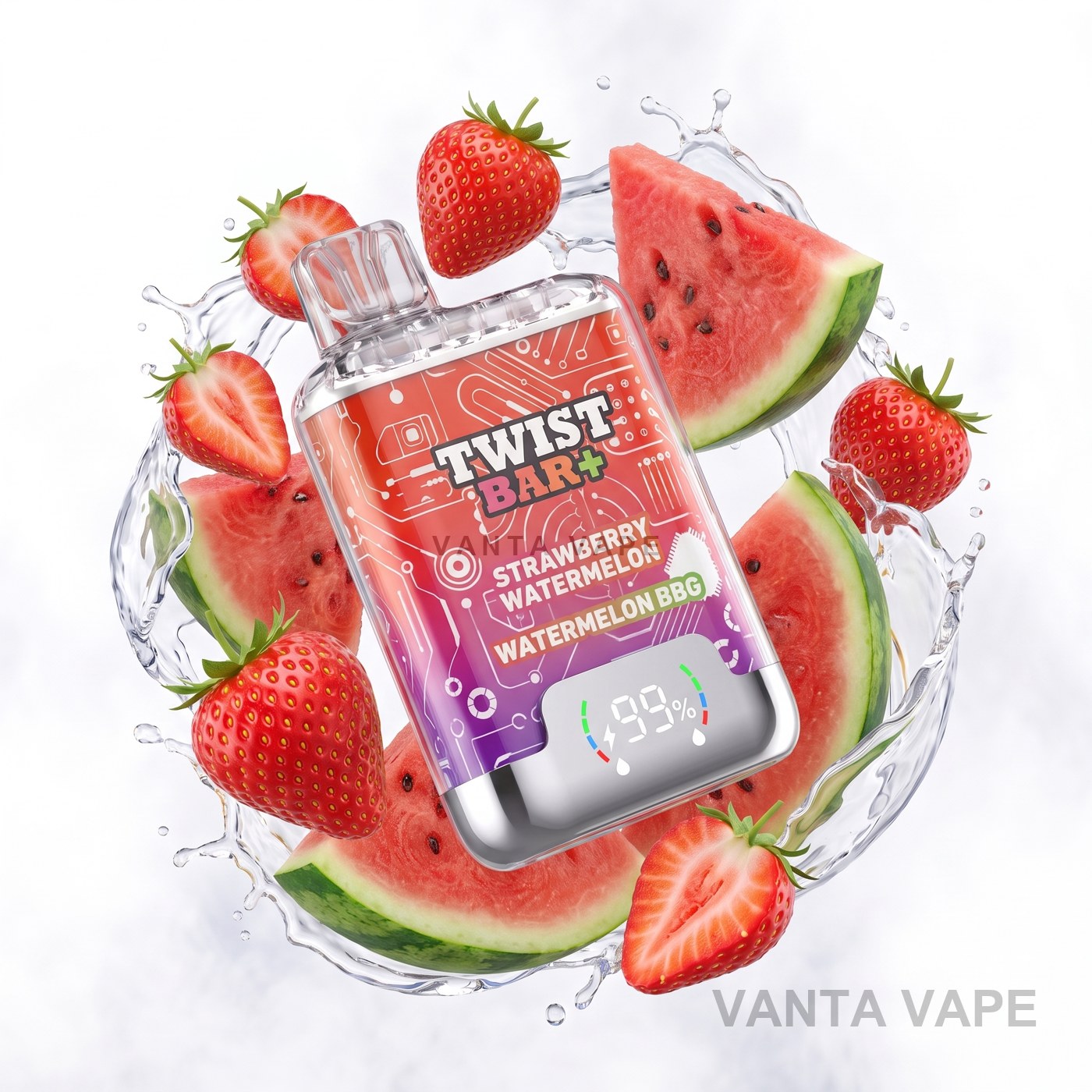 STRAWBERRY WATERMELON + WATERMELON BBG TWIST BAR+