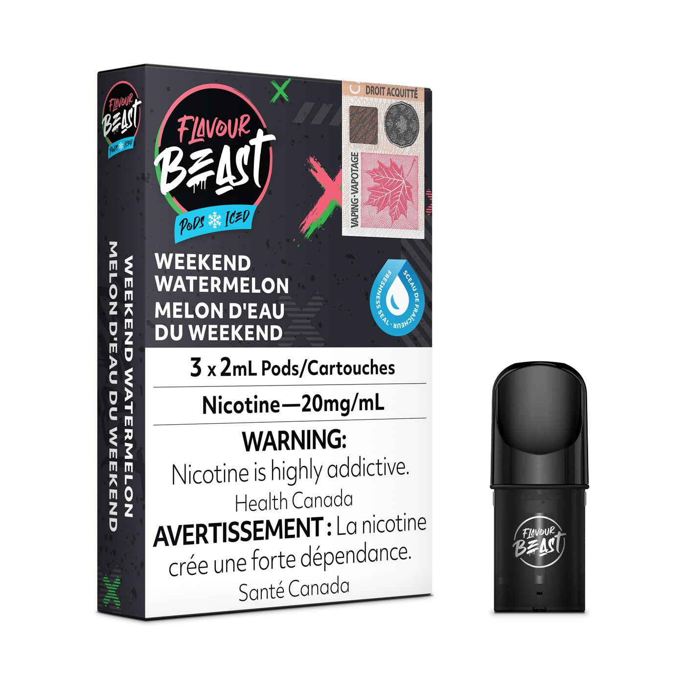 WEEKEND WATERMELON ICED FLAVOUR BEAST POD PACK
