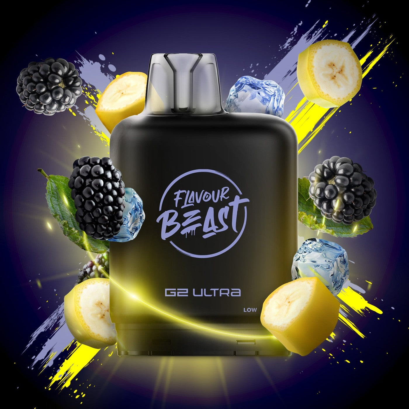 BLAZIN’ BANANA BLACKBERRY ICED LEVEL X G2 ULTRA 50K POD