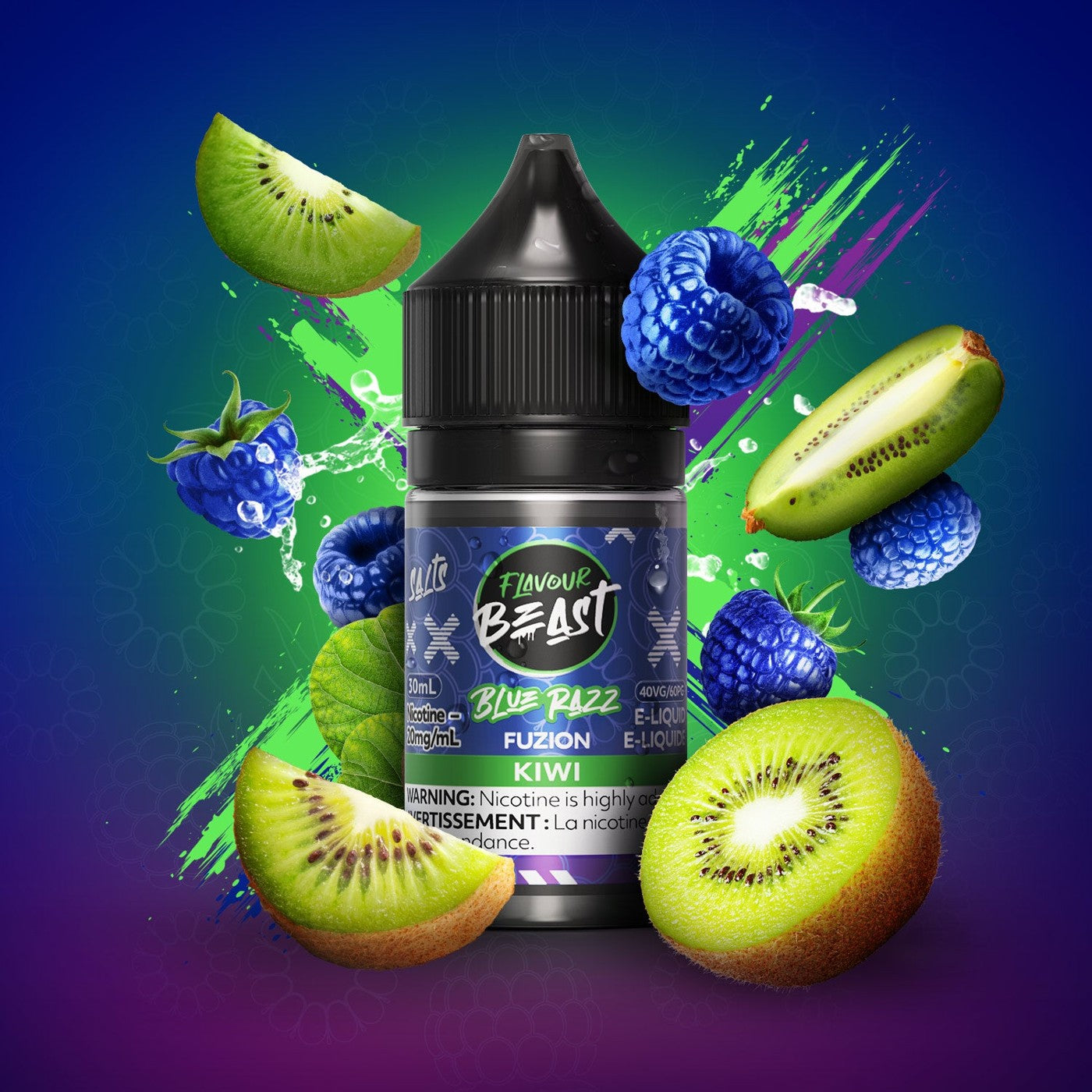 BLUE RAZZ FUZION KIWI FLAVOUR BEAST