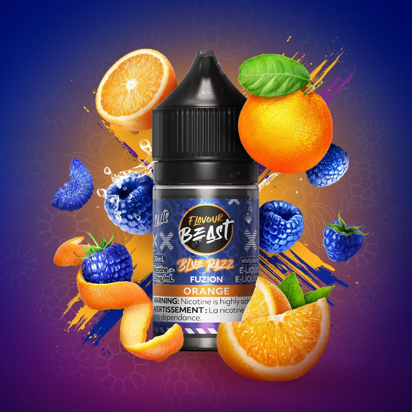 BLUE RAZZ FUZION ORANGE FLAVOUR BEAST