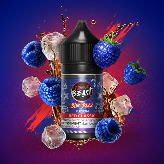 BLUE RAZZ FUZION RED CLASSIC ICED FLAVOUR BEAST