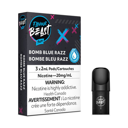 BOMB BLUE RAZZ FLAVOUR BEAST POD PACK