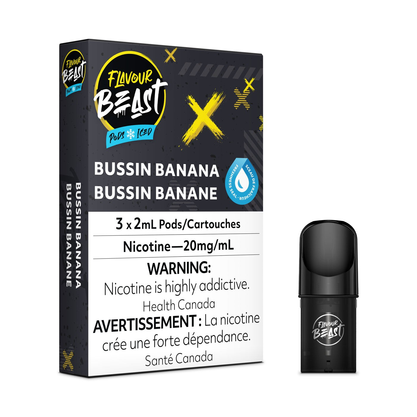 BUSSIN BANANA ICED FLAVOUR BEAST POD PACK