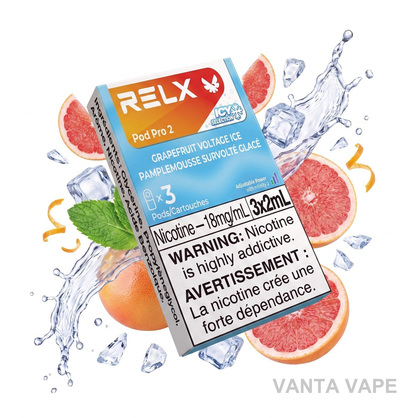 GRAPEFRUIT VOLTAGE ICE RELX PRO 2 POD PACK