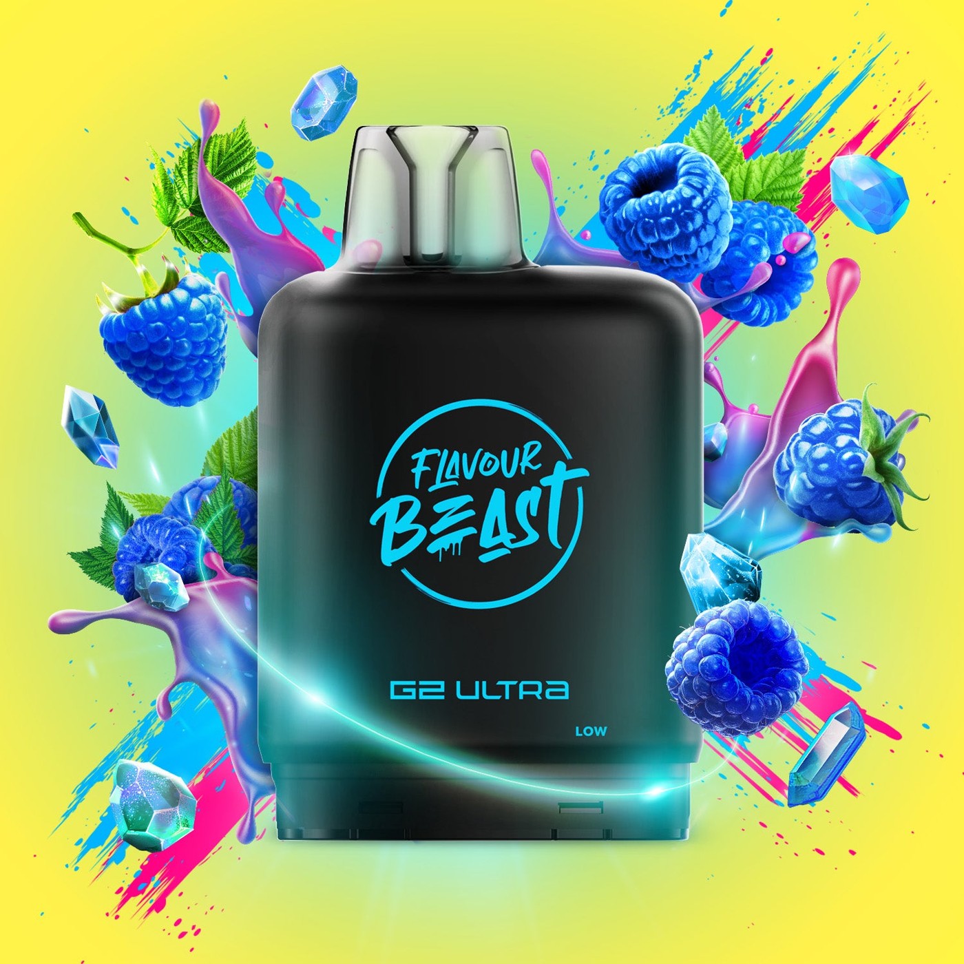 GUSHIN BLUE RAZZ LEVEL X G2 ULTRA 50K POD