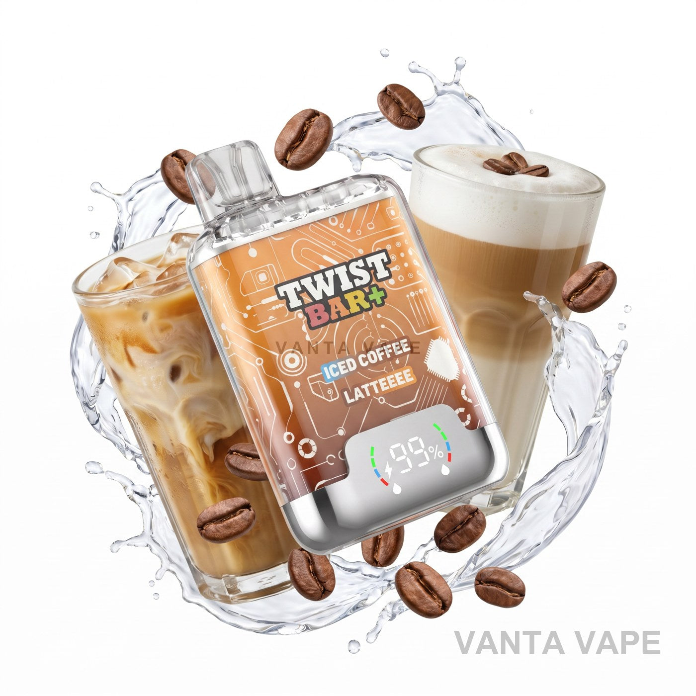 ICED COFFEE + LATTEEEE TWIST BAR+