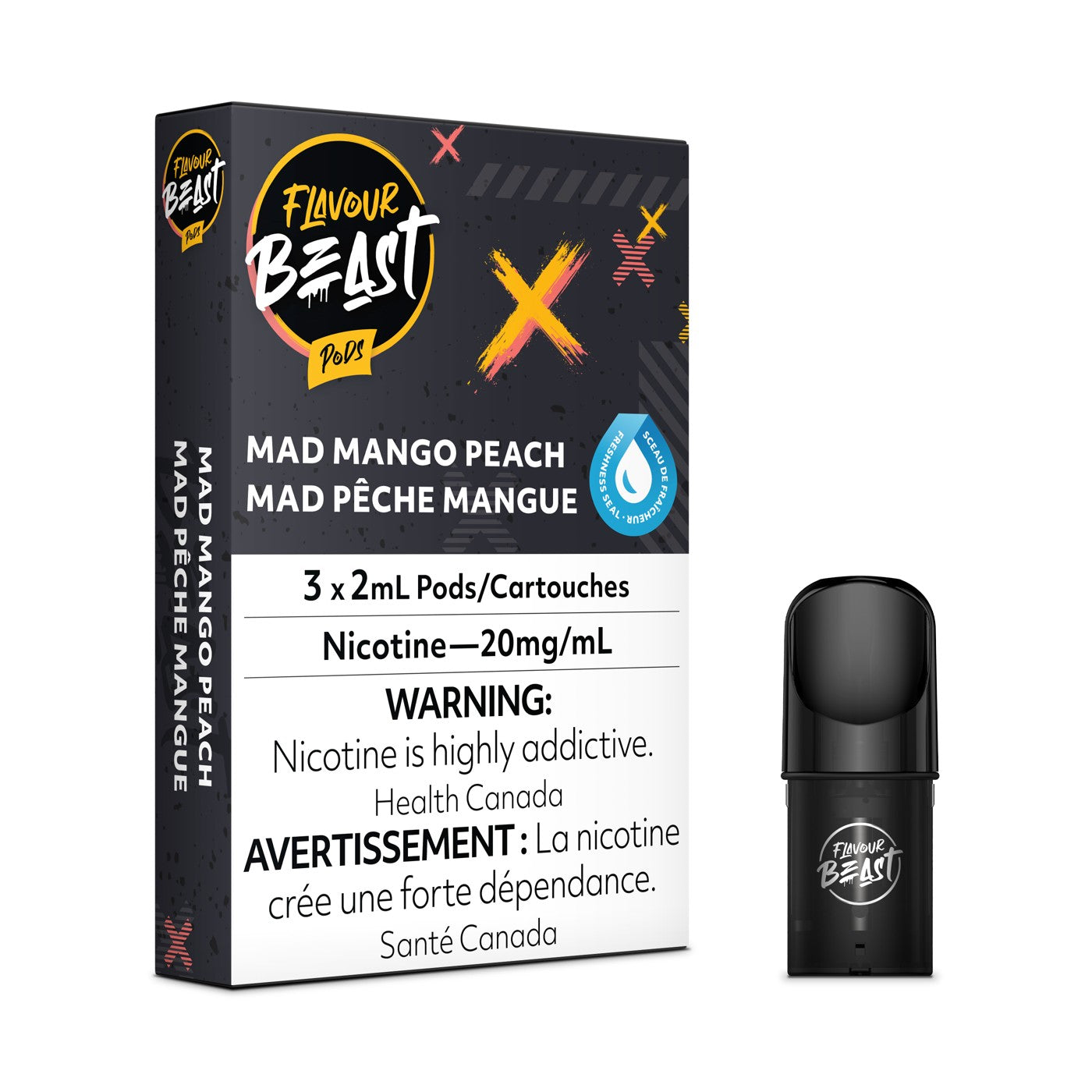 MAD MANGO PEACH FLAVOUR BEAST POD PACK