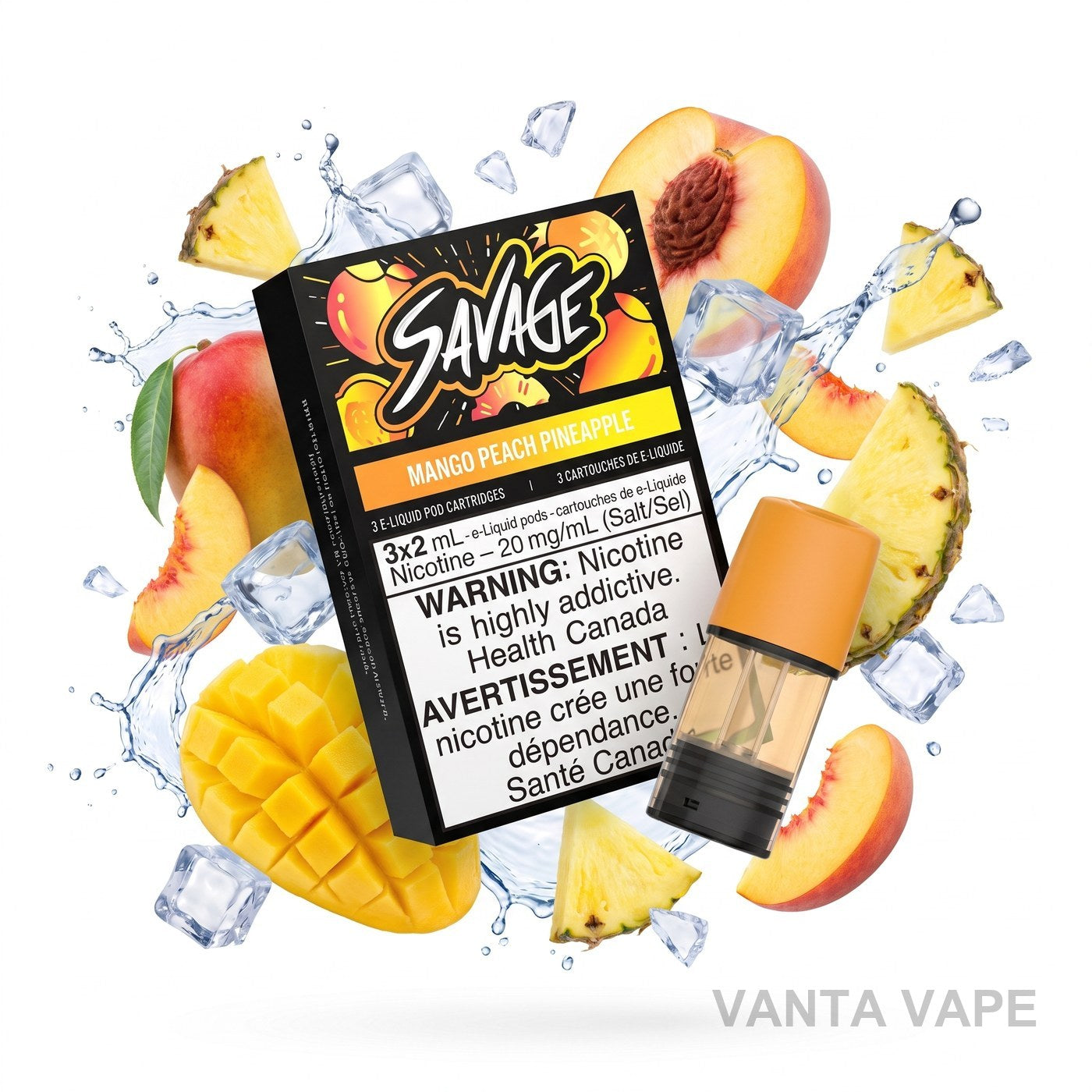 MANGO PEACH PINEAPPLE SAVAGE STLTH POD PACK