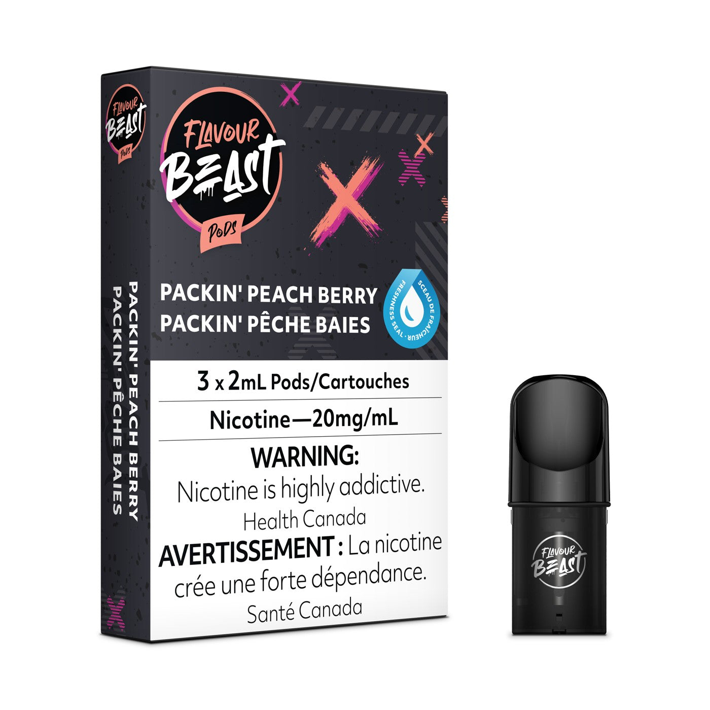 PACKIN' PEACH BERRY FLAVOUR BEAST POD PACK