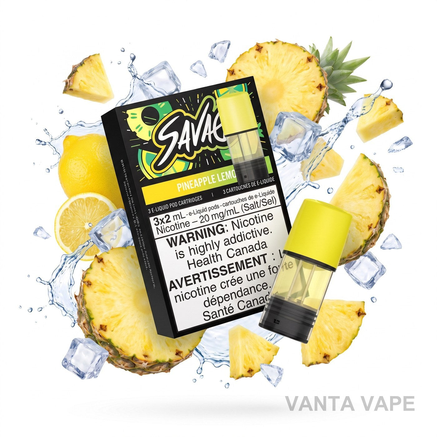 PINEAPPLE LEMON SAVAGE STLTH POD PACK