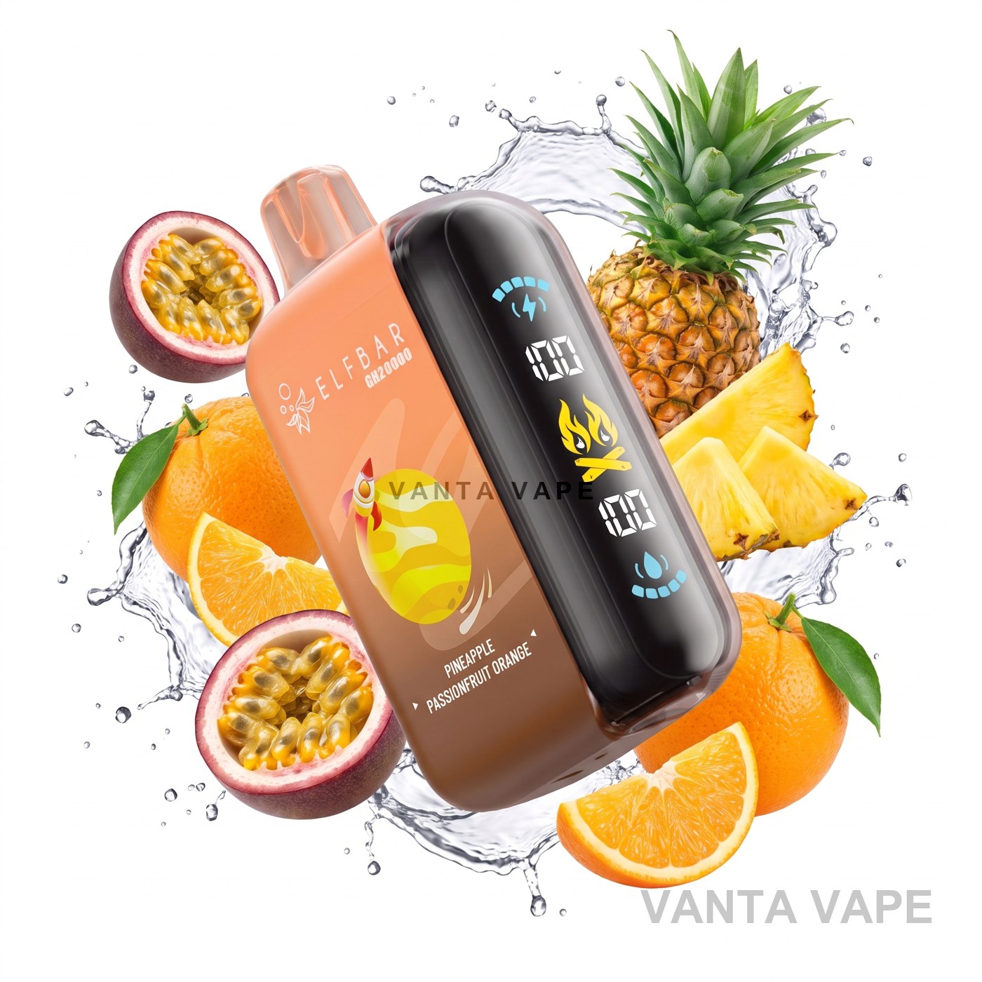 PINEAPPLE PASSIONFRUIT ORANGE ELF BAR GH20000