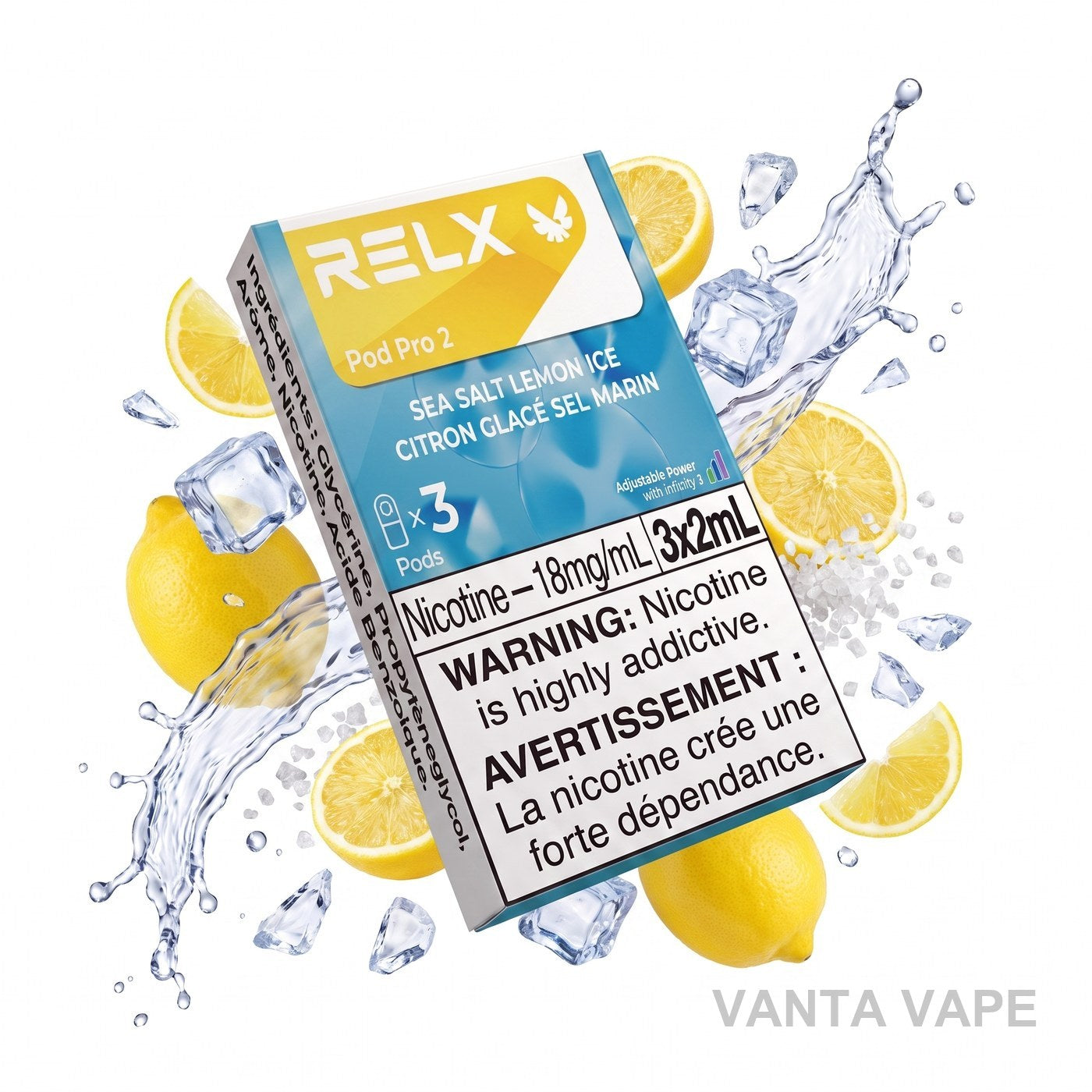 SEA SALT LEMON ICE RELX PRO 2 POD PACK