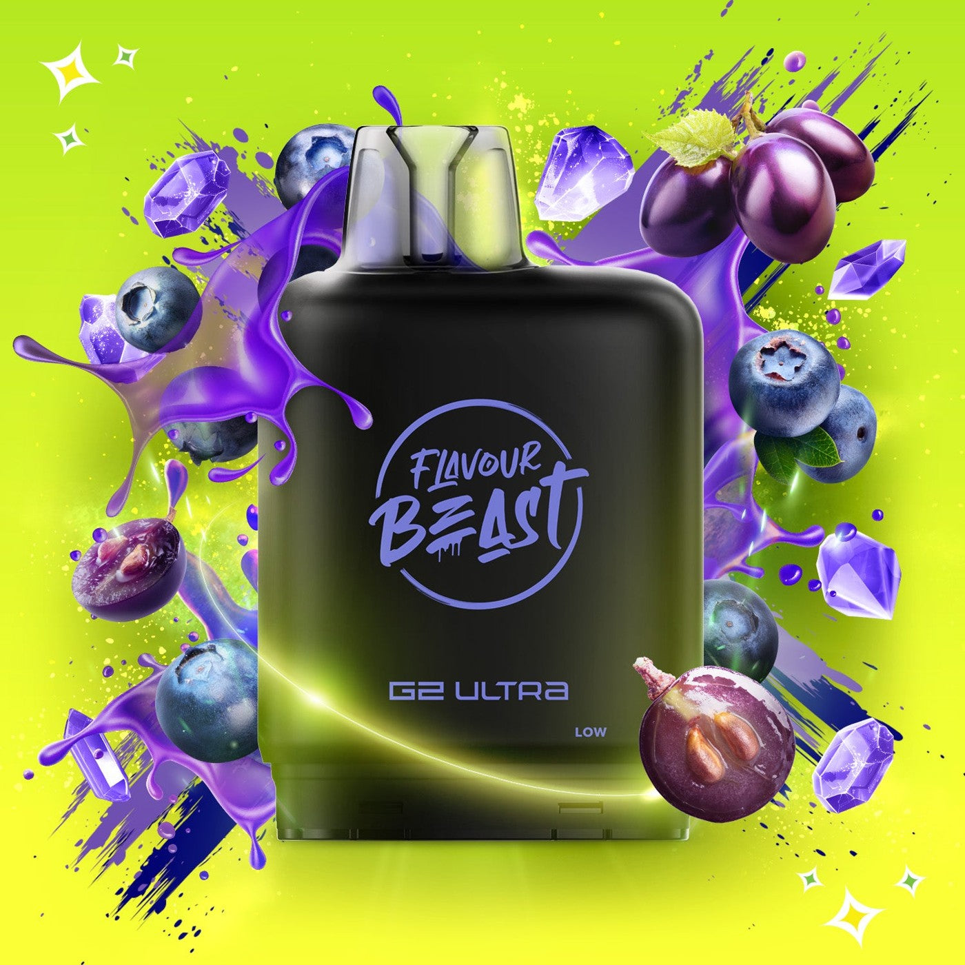 SOUR GUSHIN S. BLUEBERRY GRAPE LEVEL X G2 ULTRA 50K POD