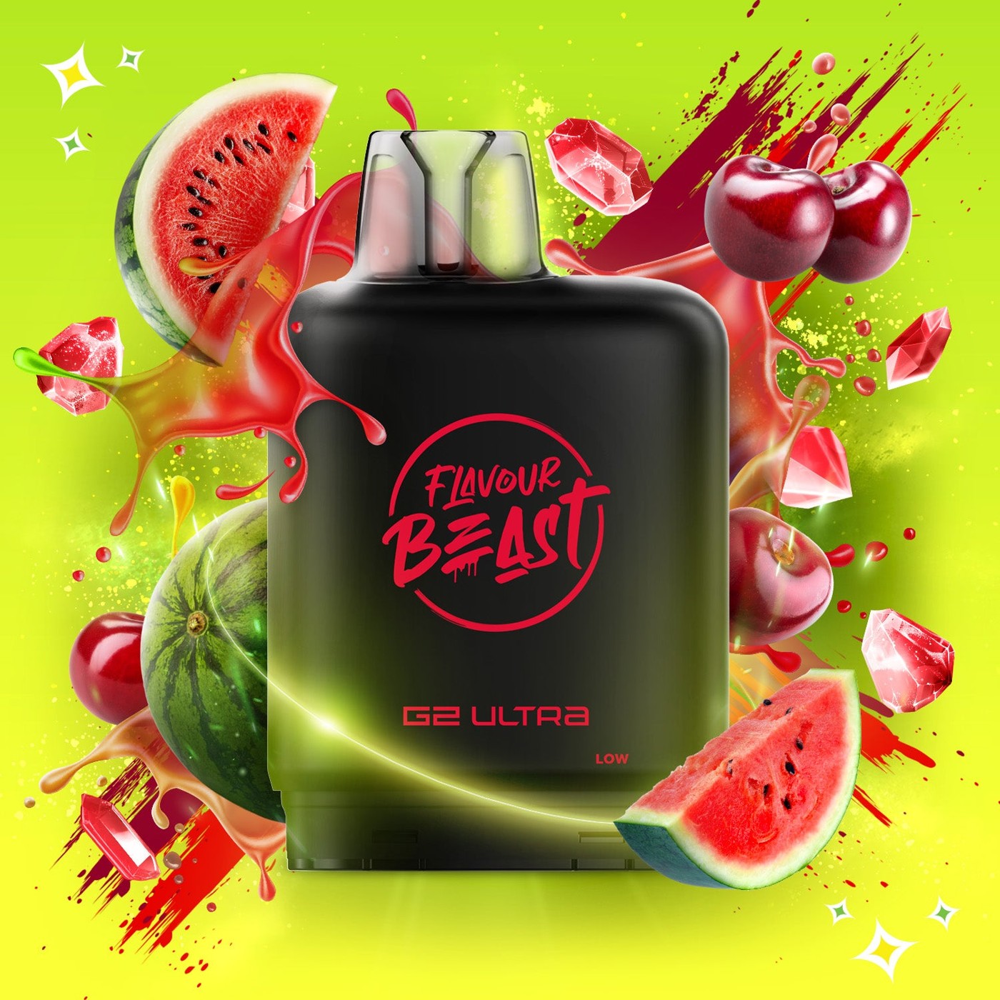 SOUR GUSHIN S. CHERRY WATERMELON LEVEL X G2 ULTRA 50K POD