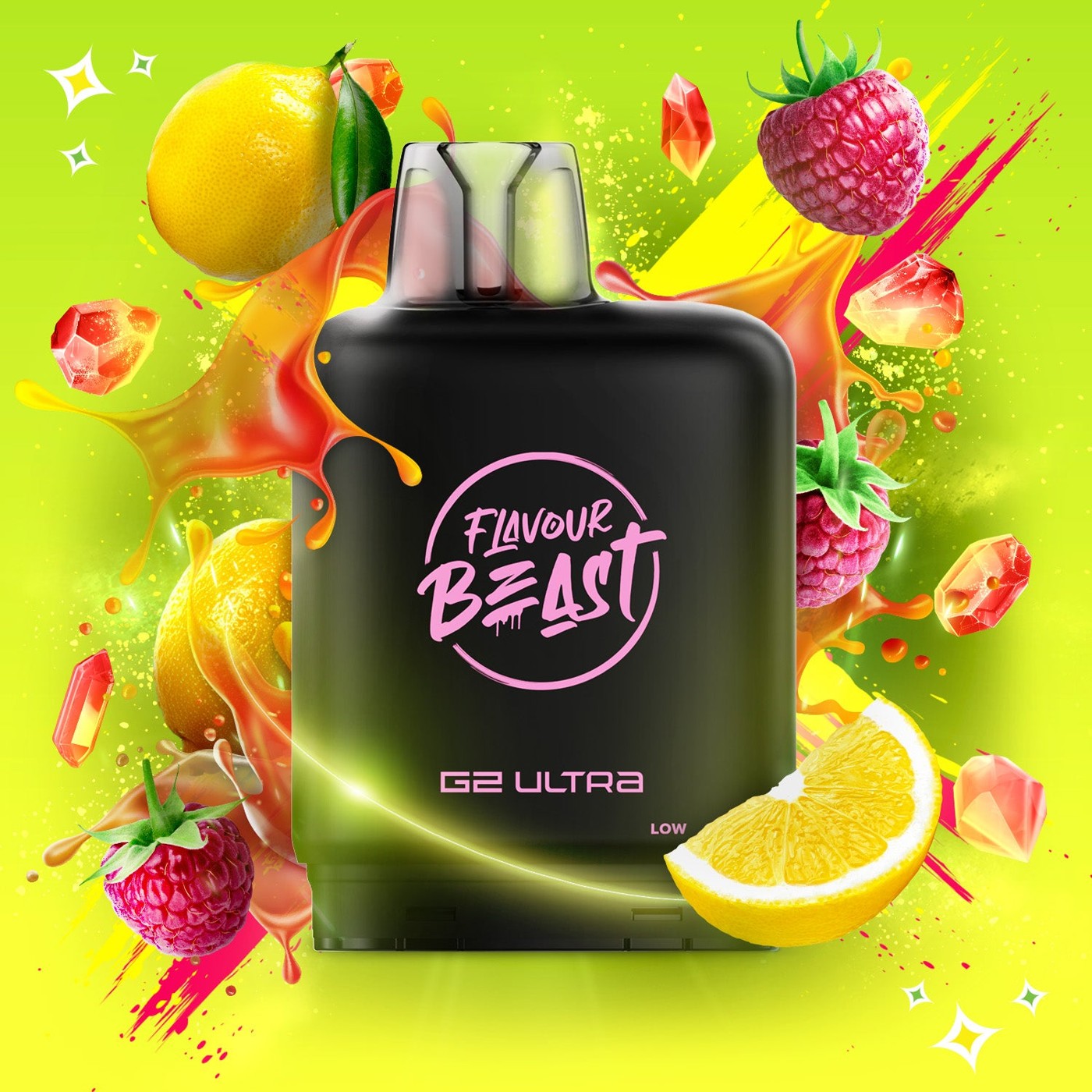 SOUR GUSHIN S. RASPBERRY LEMON LEVEL X G2 ULTRA 50K POD