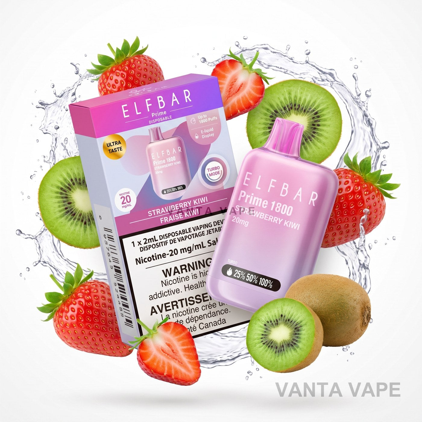 STRAWBERRY KIWI ELF BAR PRIME 1800