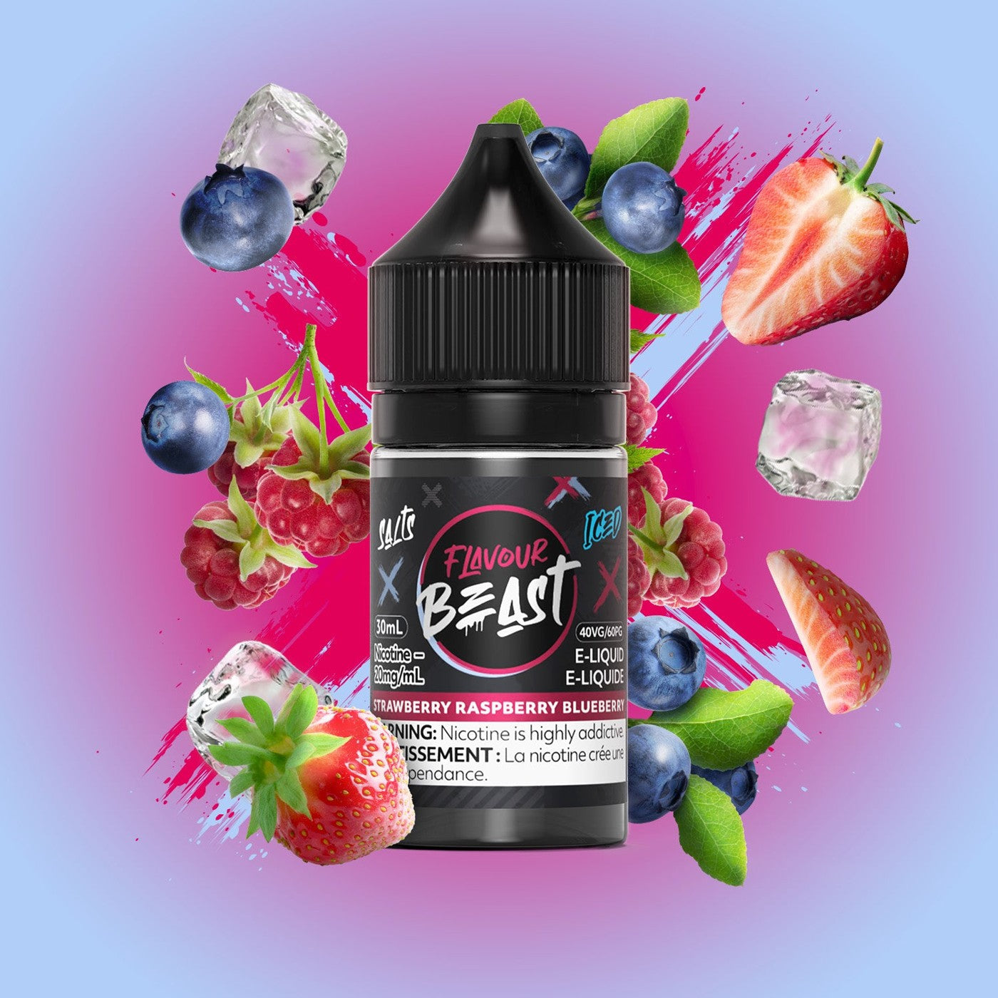 STRAWBERRY RASPBERRY BLUEBERRY ICED FLAVOUR BEAST