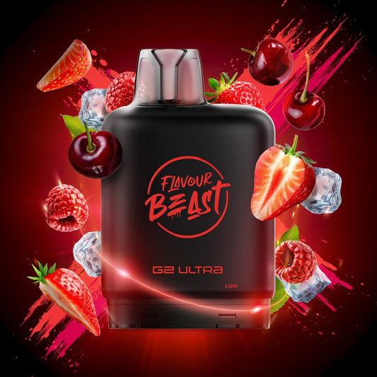 STRAWBERRY RASPBERRY CHERRY (ICED) LEVEL X G2 ULTRA 50K POD