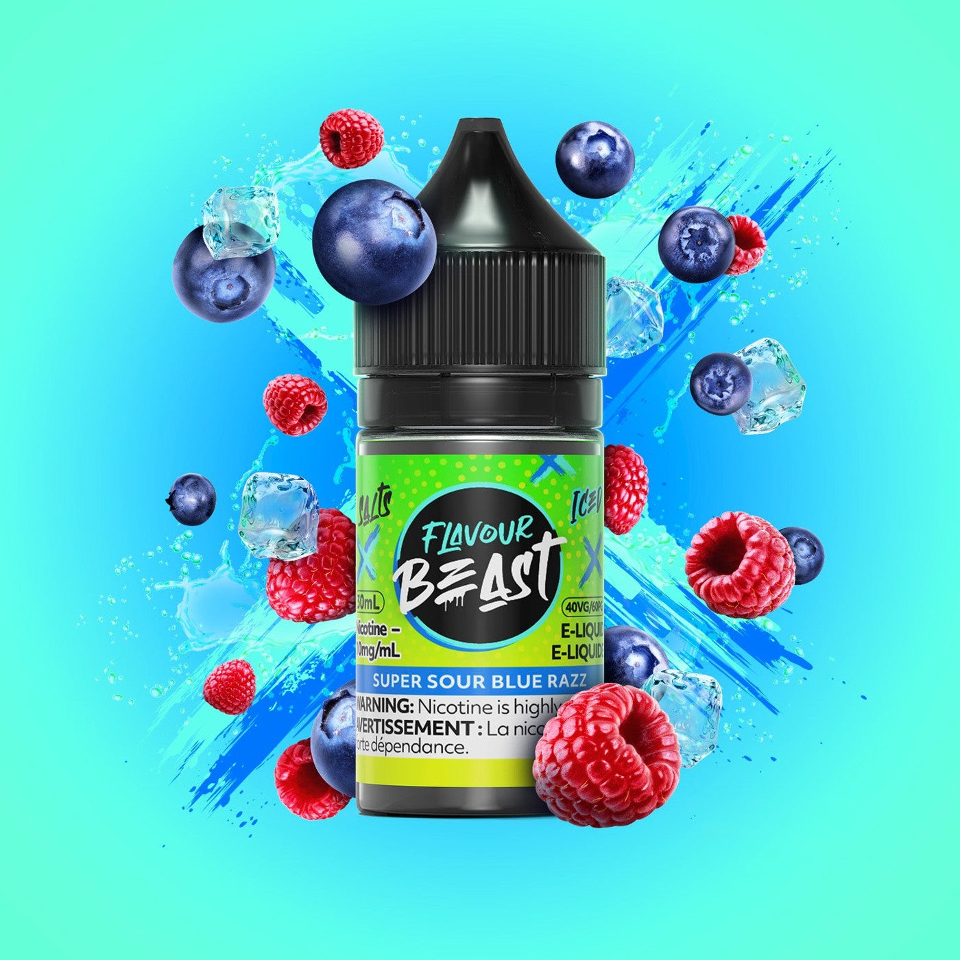 SUPER SOUR BLUE RAZZ FLAVOUR BEAST