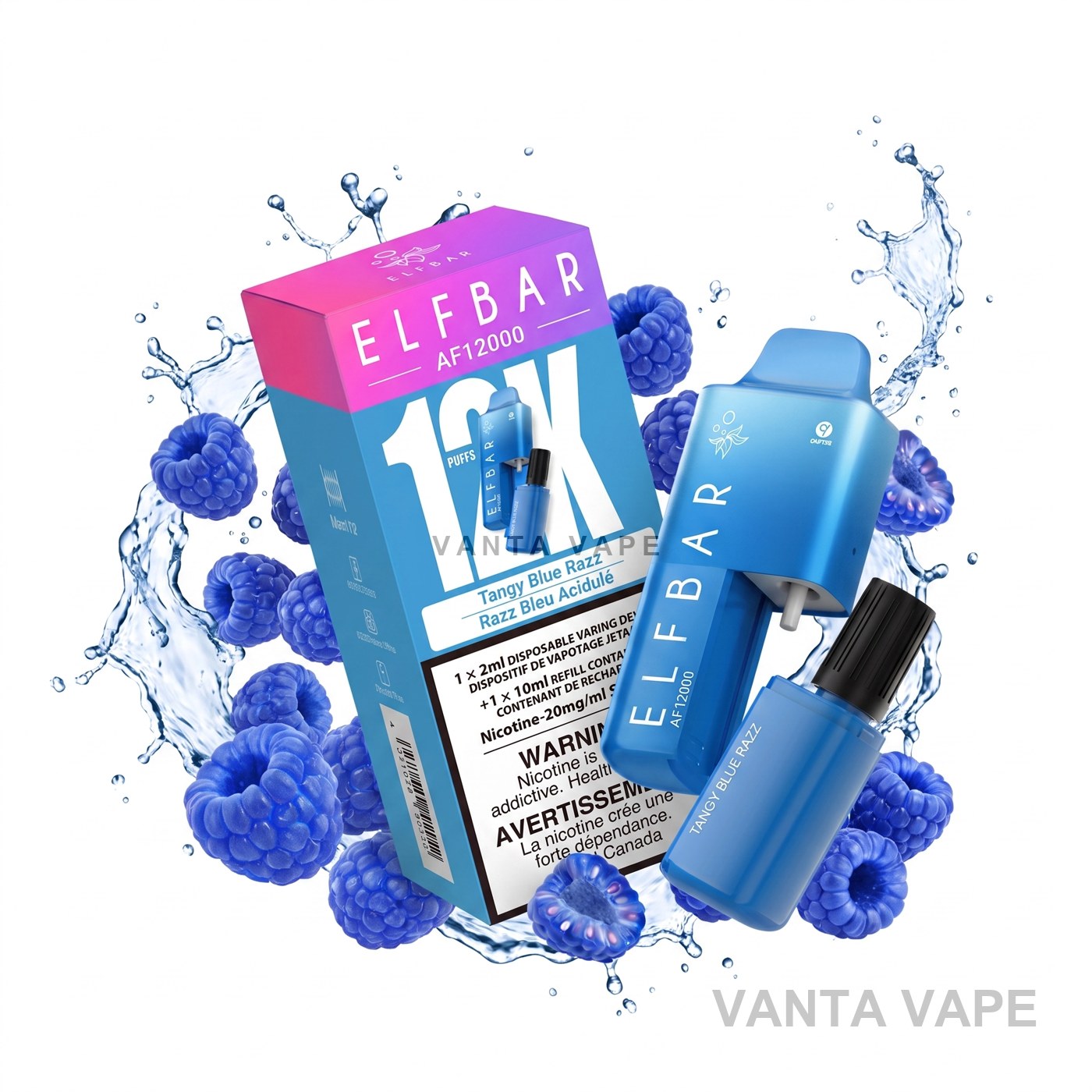 TANGY BLUE RAZZ ELF BAR AF12000