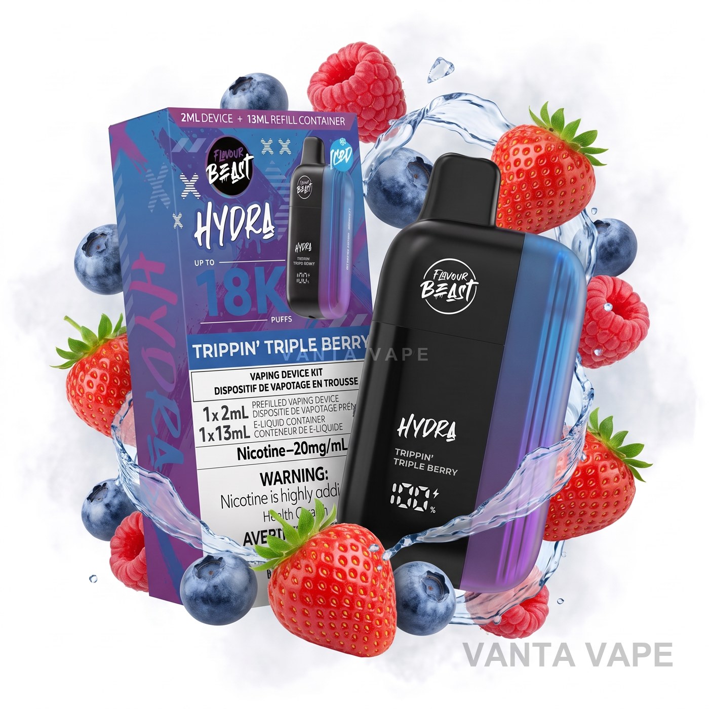 TRIPPIN' TRIPLE BERRY FLAVOUR BEAST HYDRA