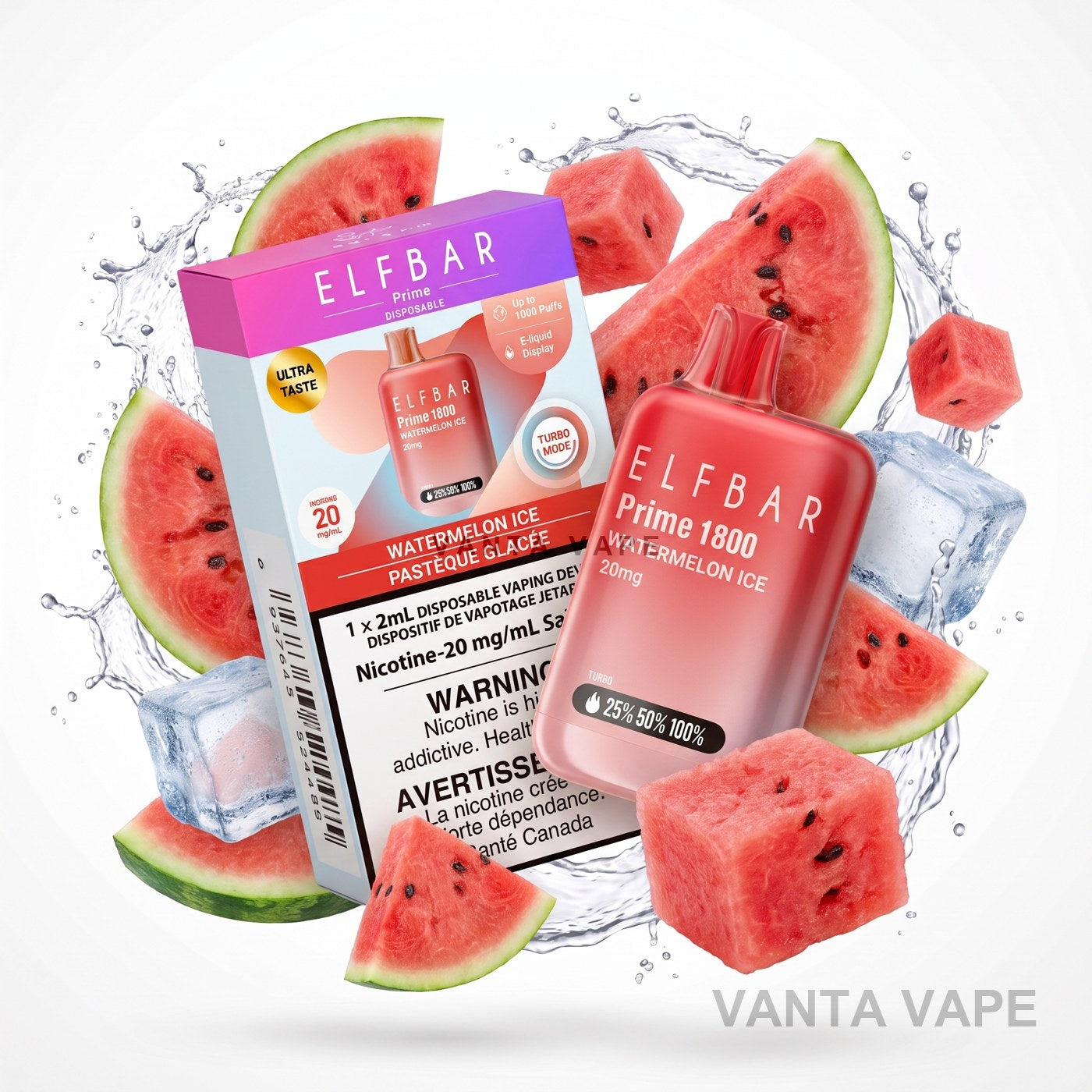 WATERMELON ICE ELF BAR PRIME 1800