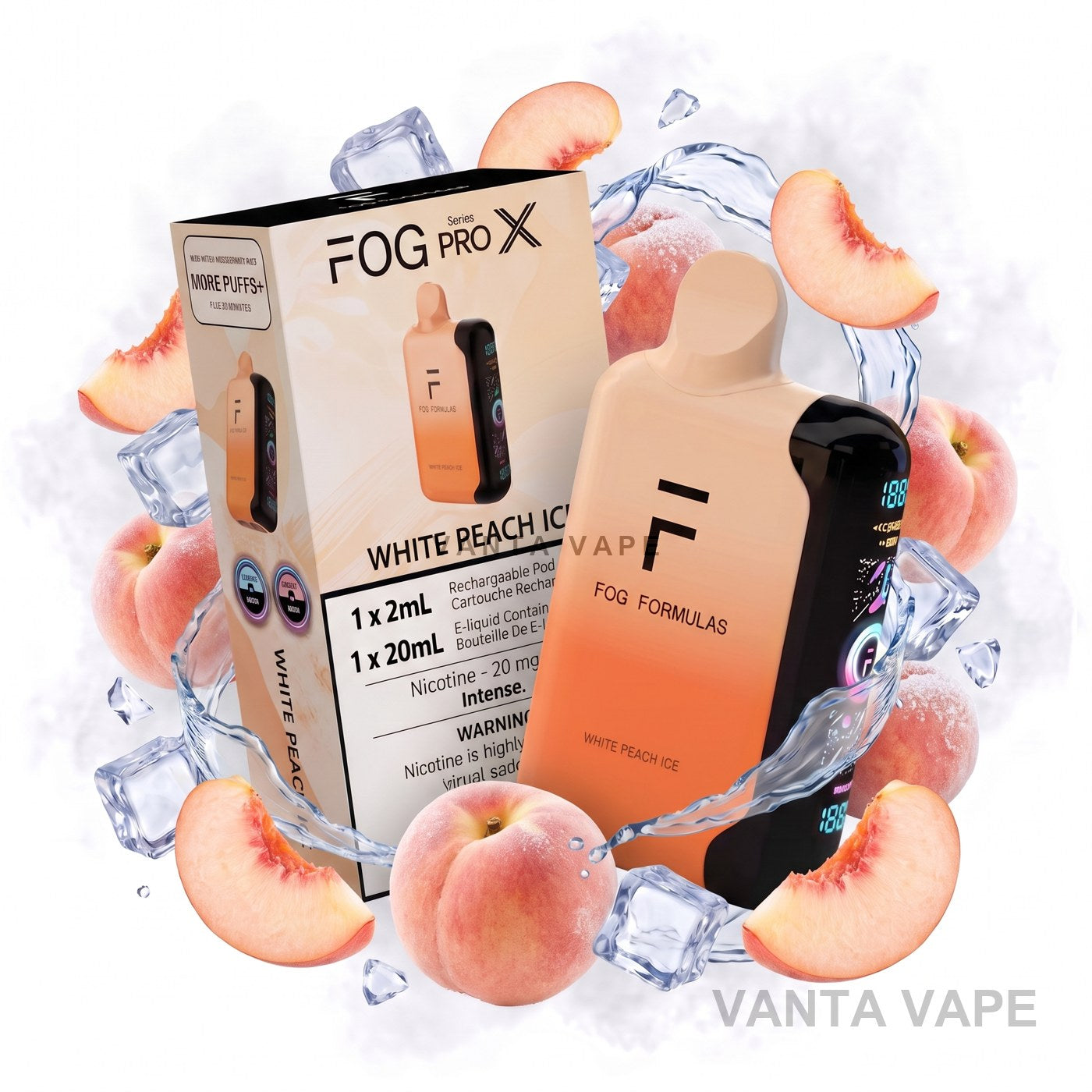WHITE PEACH ICE FOG PRO X