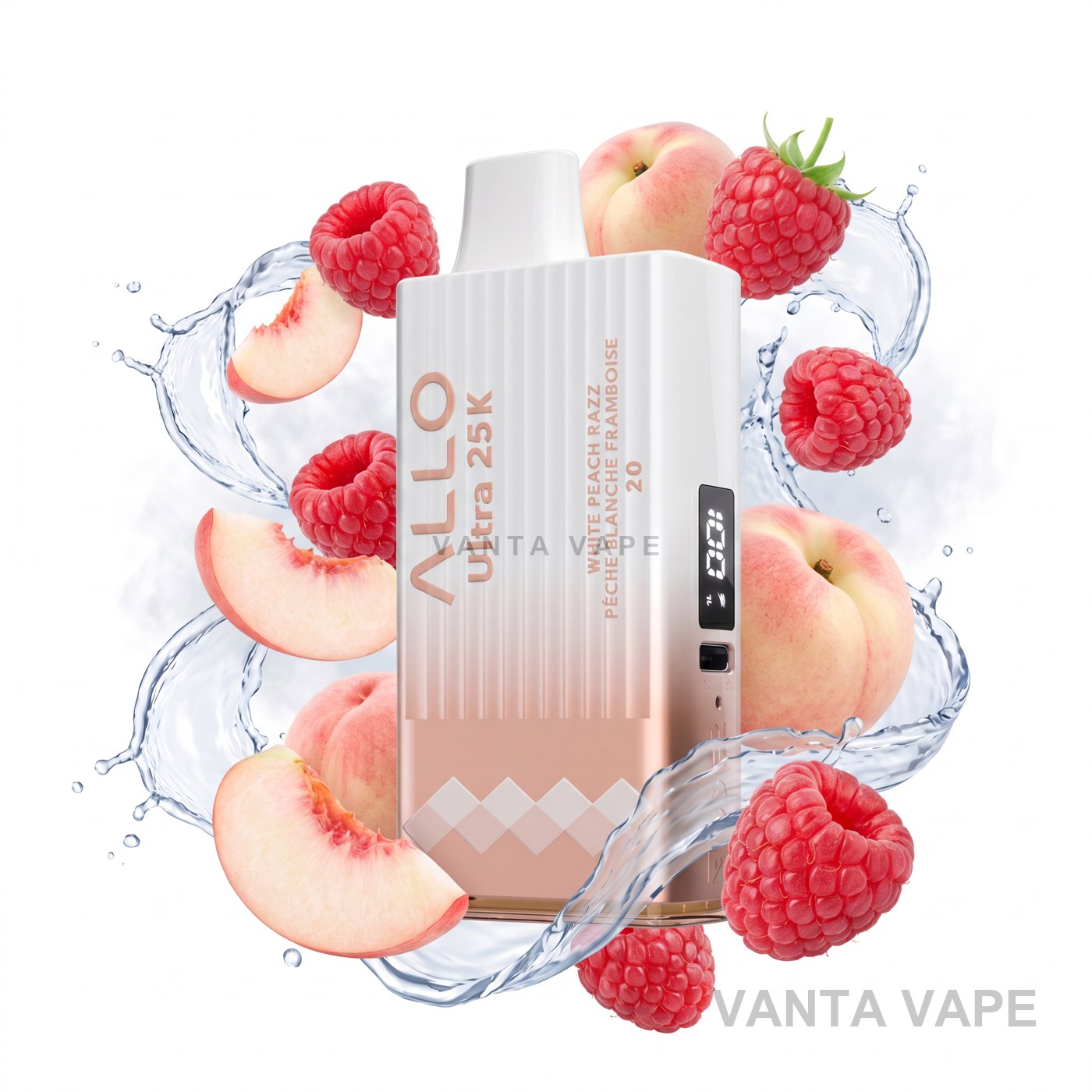 WHITE PEACH RAZZ ALLO ULTRA 25K