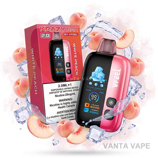 WHITE PEACH VFEEL KRAZY BAR 2.0