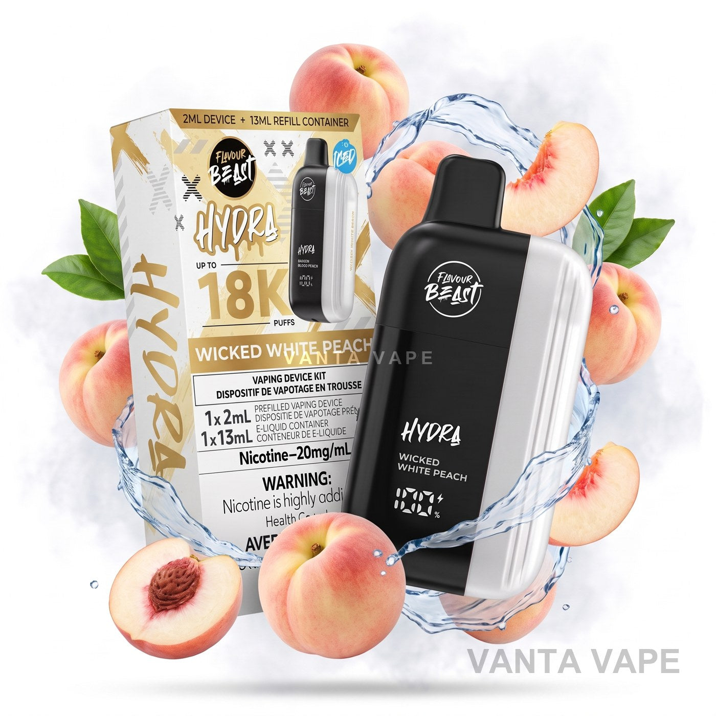 WICKED WHITE PEACH FLAVOUR BEAST HYDRA